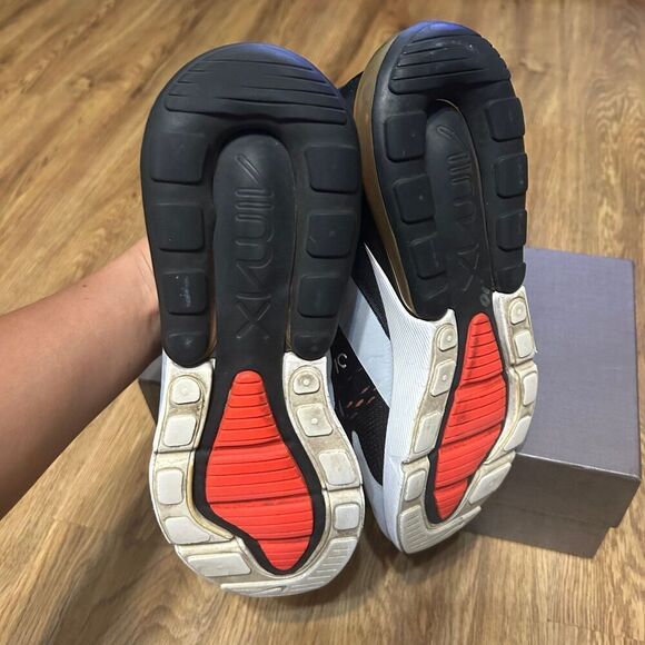 NIKE Air Max 270 Black/Bright Crimson-hyper Crimson lace up shoes sneakers sz8 - Picture 6 of 8